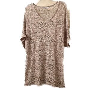Anna Lee + Hope Open Weave Knit Top Size XL (E13)